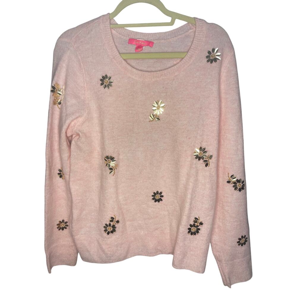 Lilly Pulitzer Soft Pink Kalaya Sweater Size L